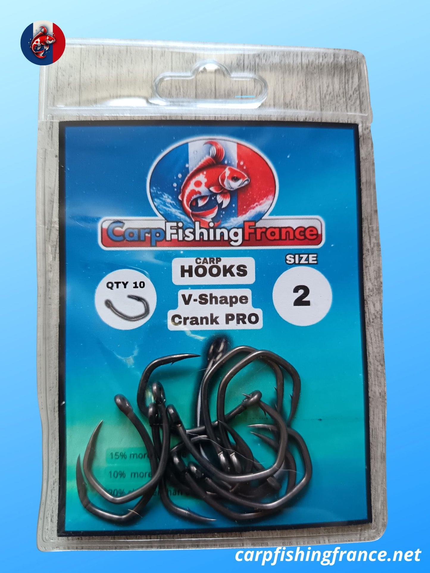 Hameçons carpe premium ultra résistants 2' / 10pcs